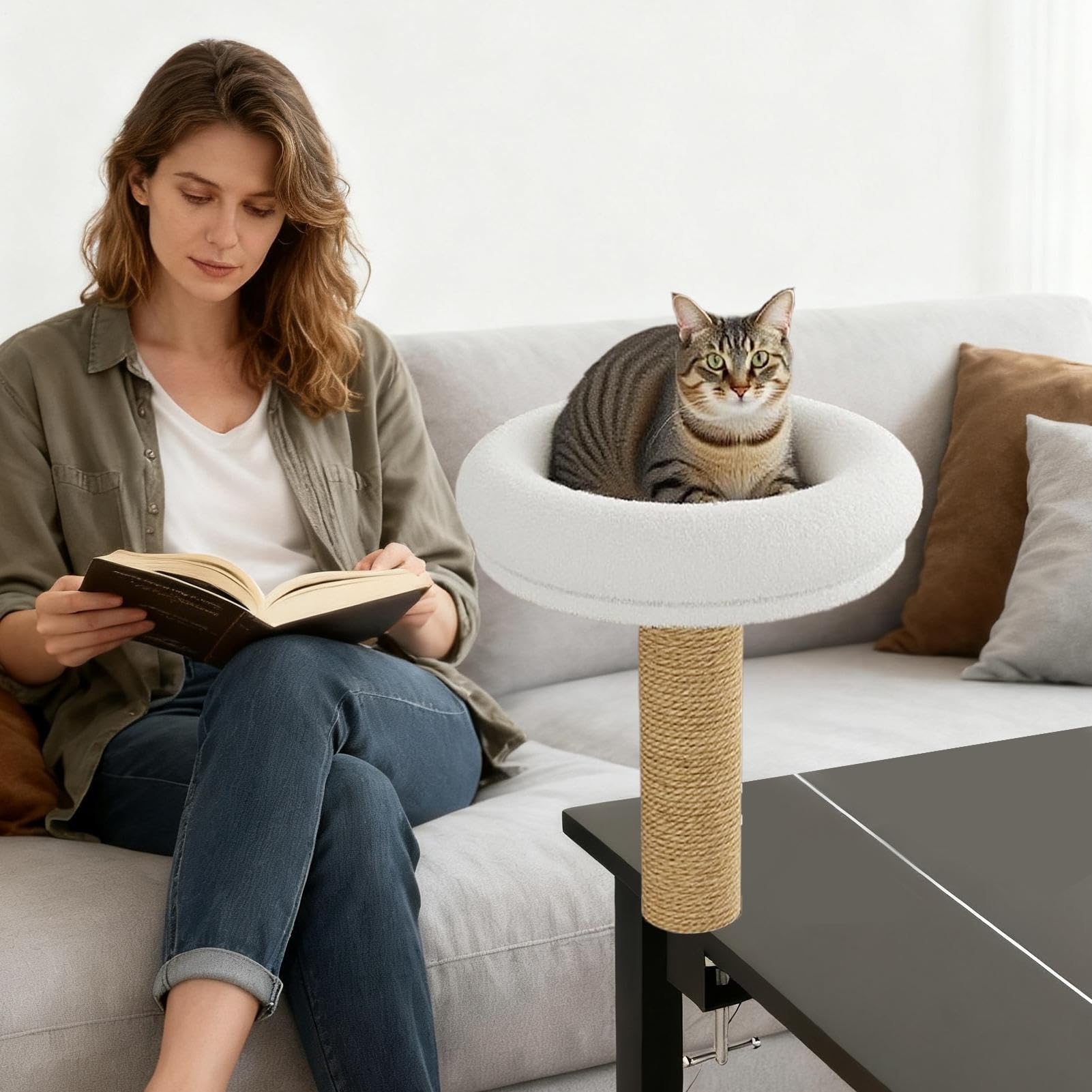 Lit pour chat pivotant à 360° résistant aux rayures - Hamac pour