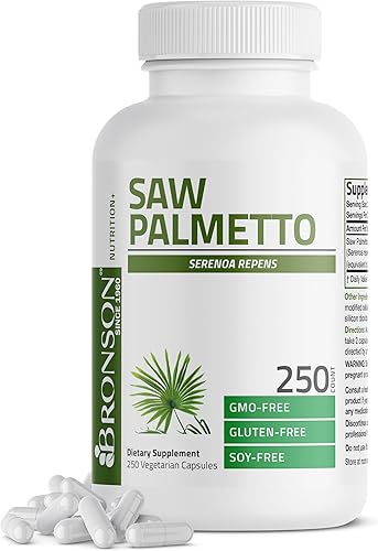 Miniatura 7 de Bronson Saw Palmetto Extra Strength apoya la función saludable de la próstata y el apoyo a la salud urinaria, sin OMG, 100 cápsulas vegetarianas