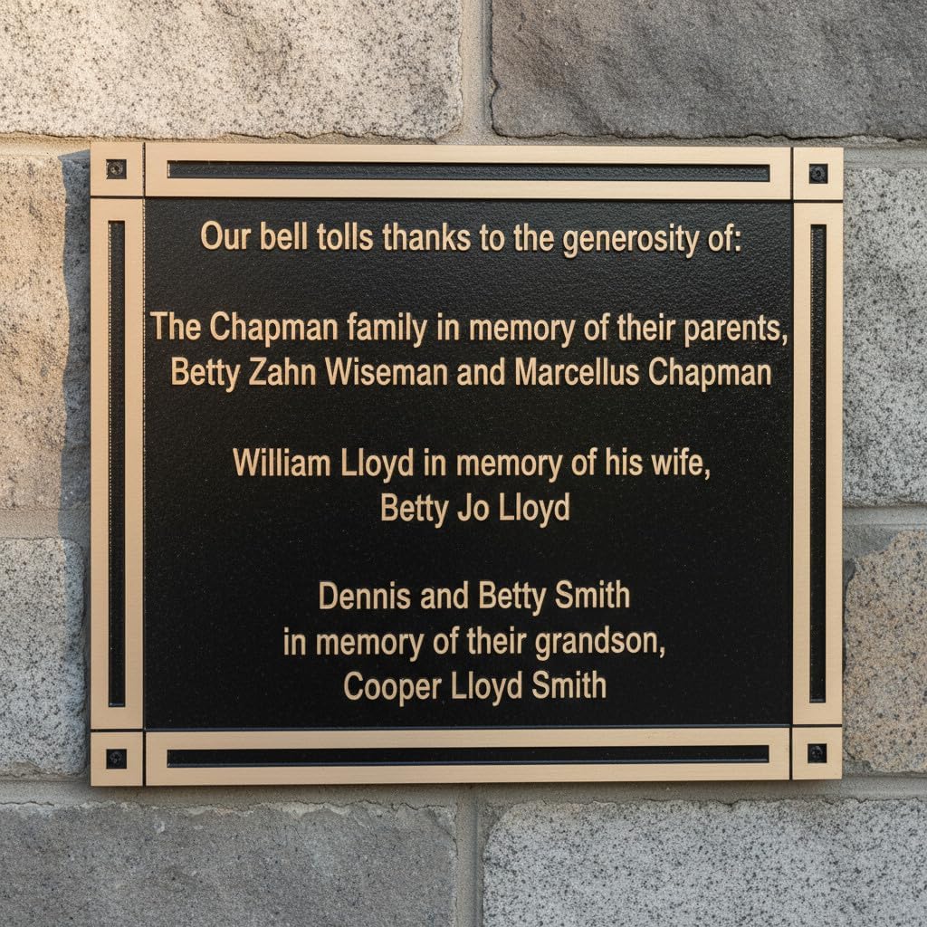 SamStar Custom Colour Memorial Brass Plaques| Custom Size & Colour| Condolence Wall Mount Plates| Tribute to loved ones, loss of mother, father, friend, defence (6"x8"inch)