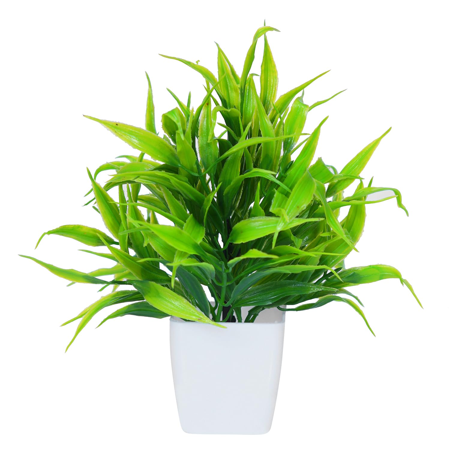 Dekorly Artificial Plants with Square Pot | Artificial Plants for Indoor Balcony Decor | Tabletop Desk Decoration | Fuax Plants for Home Office Decor (Multi-16) 4