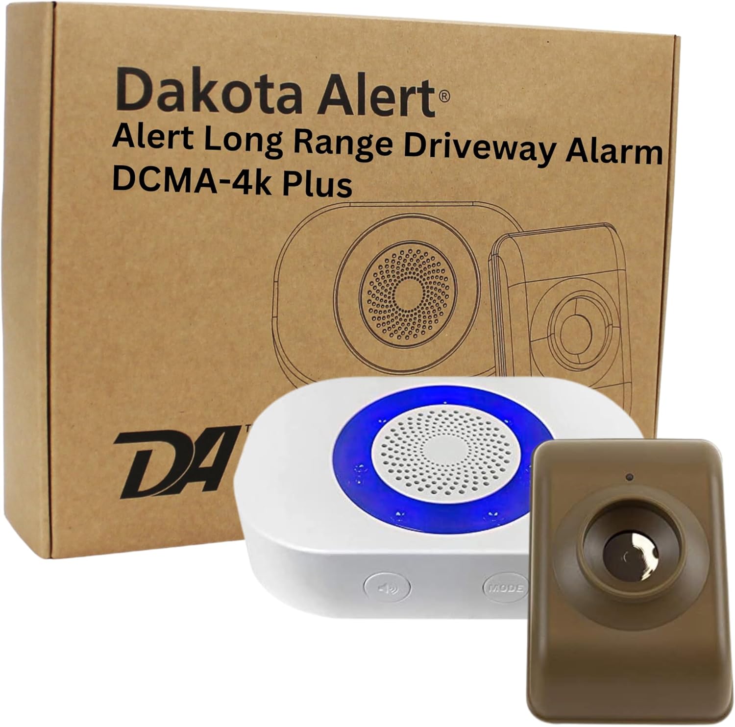 Dakota Alert Long Range Driveway Alarm Motion Detector - DCMA-4k Plus One Mile Wireless Range Alarm System - DCMT-4000 Transmitter