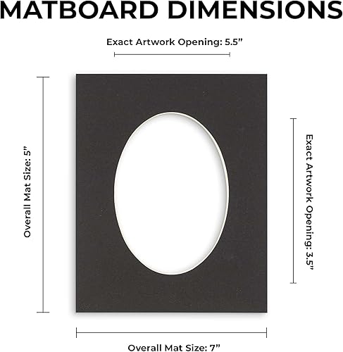 Miniatura 7 de Tapete de 5 x 7 con corte biselado para fotos de 4 x 6 pulgadas, diseño ovalado, color rojo cardenal, sin ácidos, mate para proteger tus imágenes,