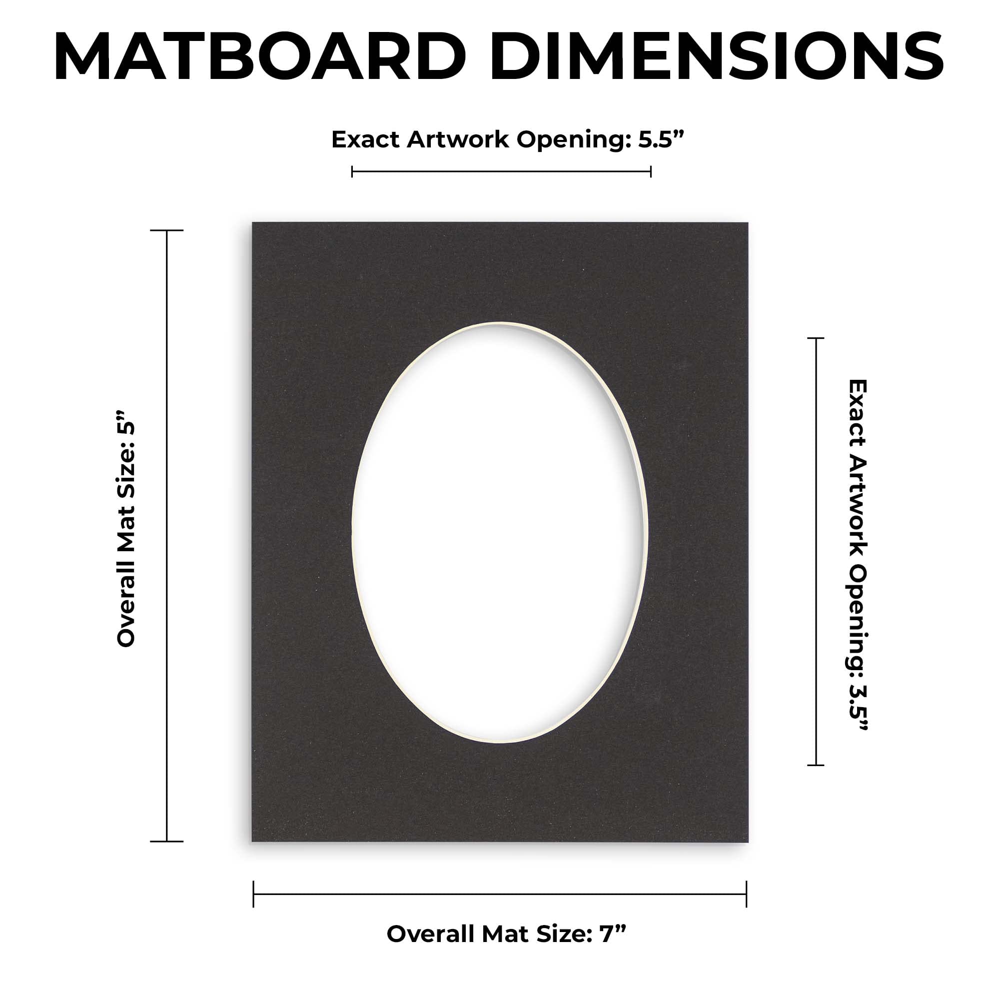 5x7 Mat Bevel Cut for 4x6 Photos - Precut White Linen Canvas Oval Shaped Photo Mat Board Opening - Acid Free Matte to Protect Your Pictures - Bevel Cut for Family Photos, Pack of 1 Matboard