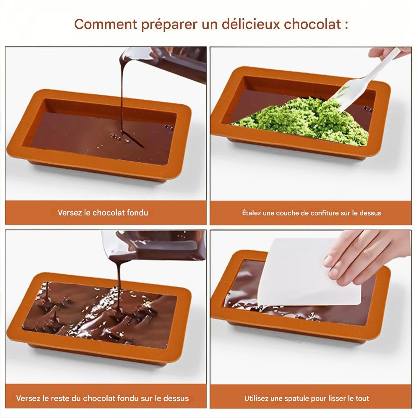 Cioccolato In Silicone 2 Pezzi Riutilizzabili Termoresistenti Antiaderenti | Forma Per Barrette Di Caramelle Per Preparare Dolci Festivi Dessert Pasticceria Cucina Domestica Fatti In Casa