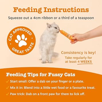 Zesty Paws Digestion & Prebiotics Paste for Cats | Helps Gut Health, Digestive Function & Immune Support | Contains Algal Oil, Postbiotics, Inulin, Vitamins C & E | Real Fish Flavour | 75g