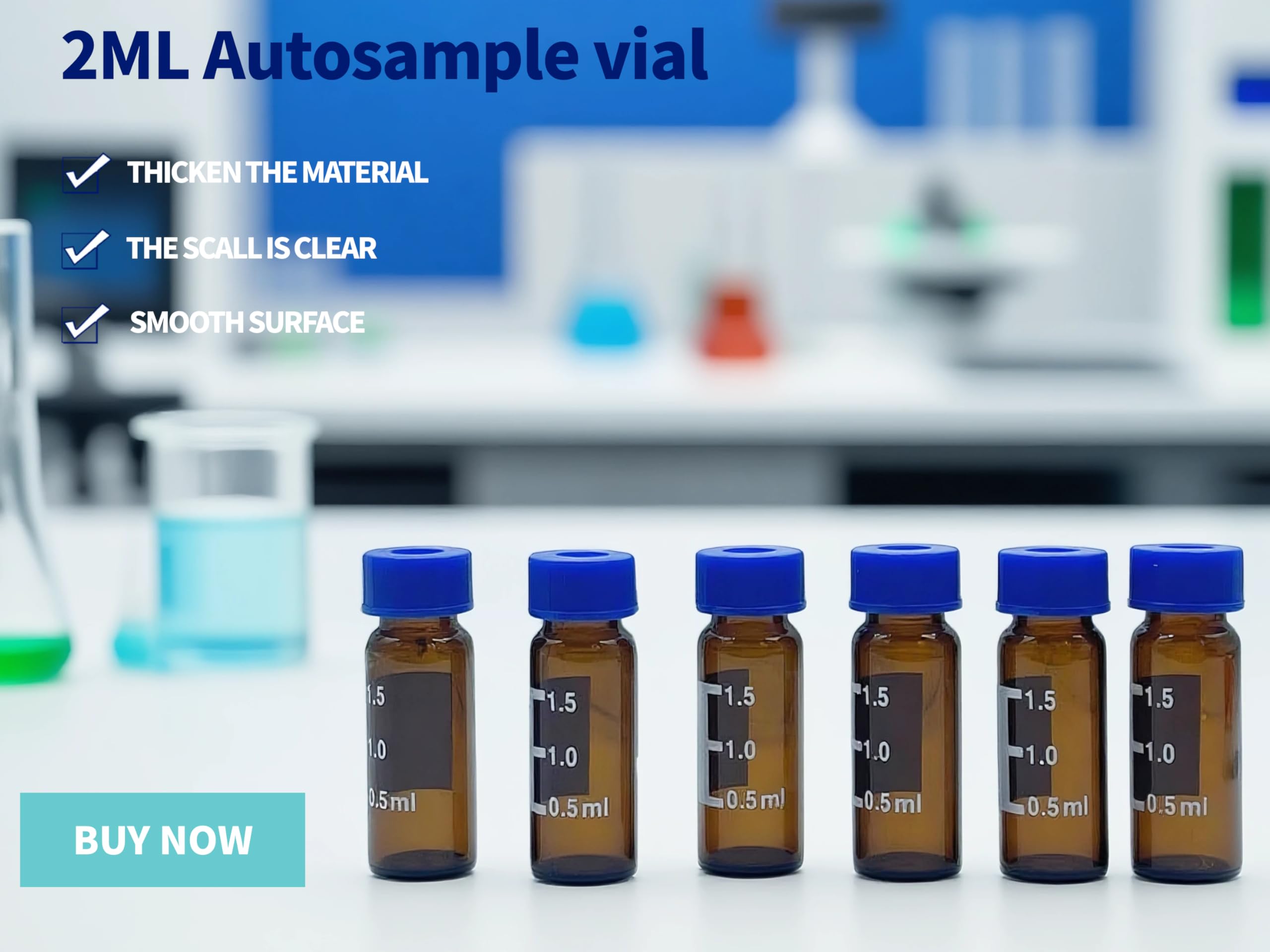 Autosampler Phiole 1000 Stück HPLC/GC Ampullen 9-425 Labor Bernstein Ampullen Probenfläschchen Schraubverschluss Schreiben Patch Rot PTFE & Weiß Silikon Septa für LC Stamper