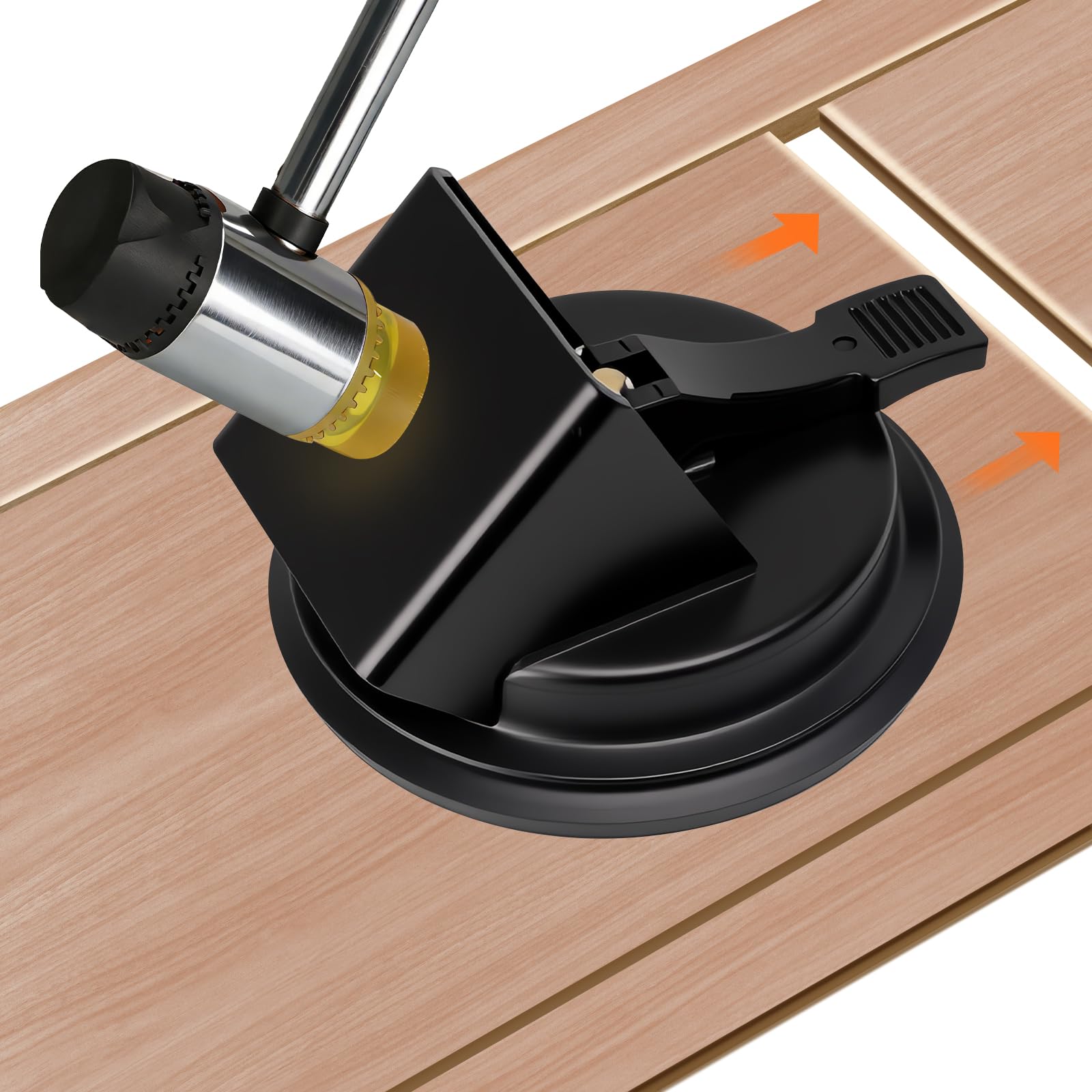 Heavy Duty Floor Gap Fixer Tool, Laminate Flooring Tool for Gap Fixing, Plank Grabber Fix Professional Floor Repair Tool with Enhanced Suction Cup, Flooring Tools for Smooth Plank, Iron(no Hammer)