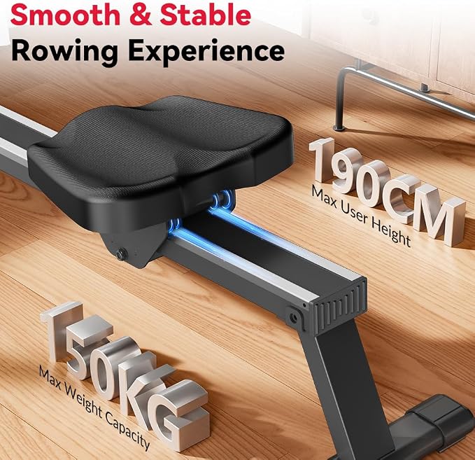 Máquina de remo magnética plegable con resistencia 16 niveles miniatura 4