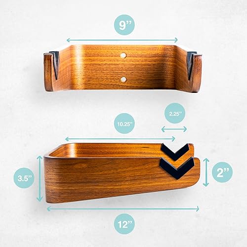 Miniatura 4 de WOKK Soporte de pared para bicicleta de madera, soporte de pared horizontal para bicicleta para el hogar o el garaje, soporte de pared para