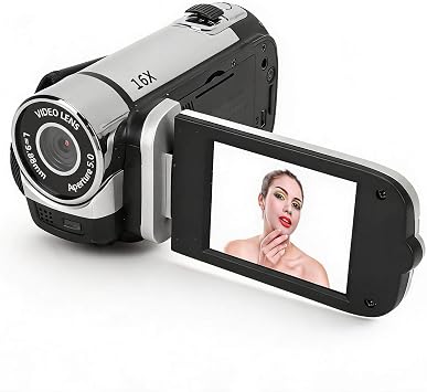 Bewinner D90 Digital Video Camera - 1080P 16MP Handheld Video Camcorder 16x Digital Zoom Video Camera with 2.7in TFT Rotatable Screen, HD Video Recorder Camera with Fill Light Silver