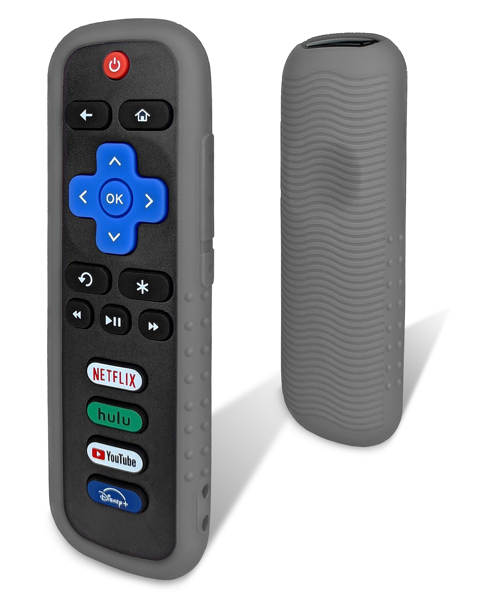 Protective Cover for Roku Remote, Environmentally Friendly Silicone Material, Drop-Proof, Dust-Proof, Washable