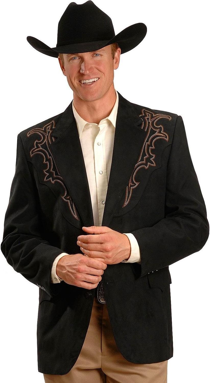 Circle S Men's Galveston Sport Coat Reg, Tall Black 42 T
