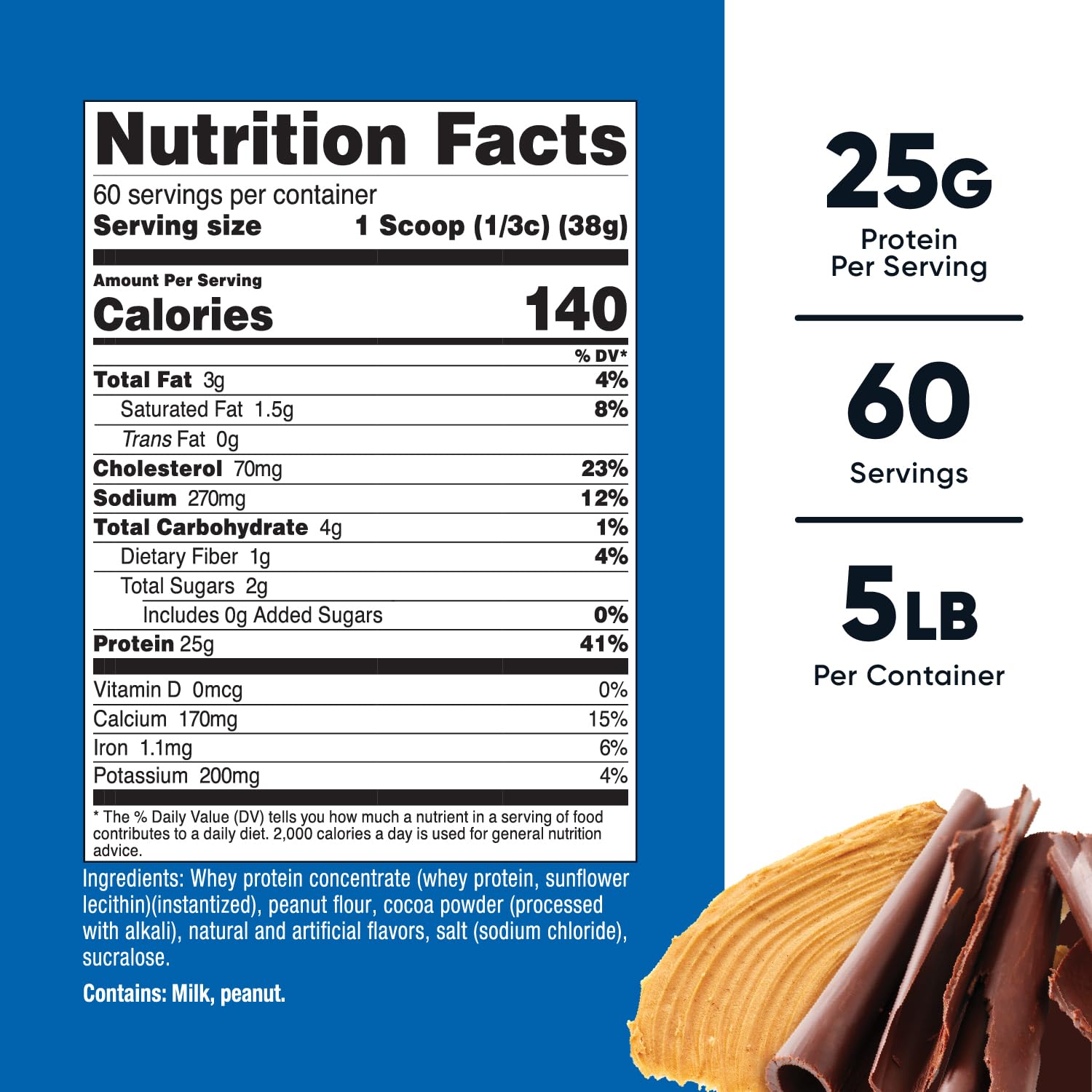 Nutricost Whey Protein Concentrate Powder (Chocolate Peanut Butter) 5LBS — Amazon image 2