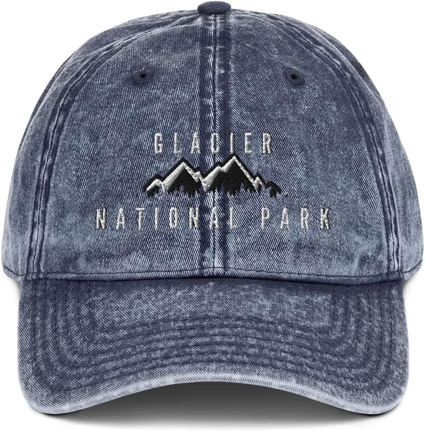 Glacier National Park Hat | National Park Hats - Vintage Cap - Fun Design