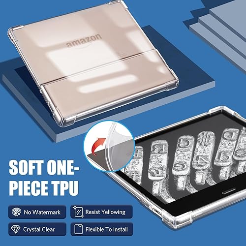 Miniatura 3 de CoBak Funda transparente para Kindle Oasis de 7 pulgadas, 10 generación 2019 lanzada y 9 generación 2017, protección de bolsa de aire de esquina,