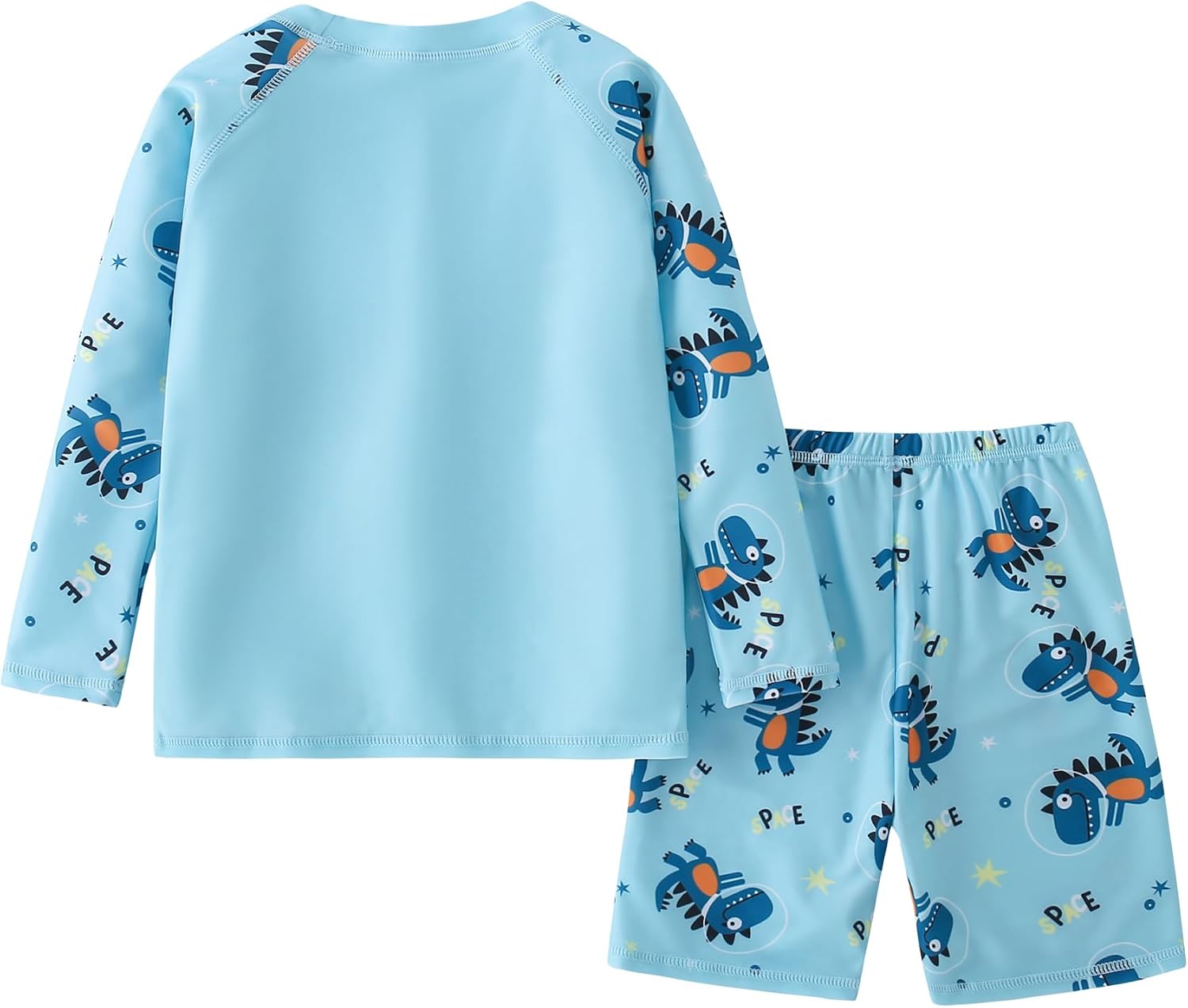 AIWUHE Toddler Boys Swimsuit Two Piece Rash Guard Shirt + Trunks Set Long Sleeve Swim Set Sunsuit Swimwear Bathing Suit 2-7Y - Image 2
