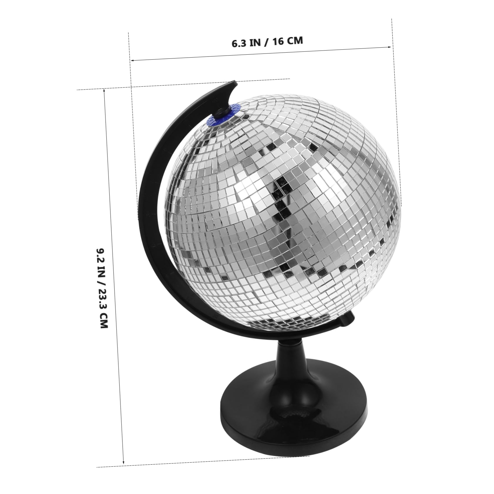 ULTECHNOVO Giant Disco Ball Decor Silver Desk Accessories Disco Ball Ornaments for Room Reflective Ornaments