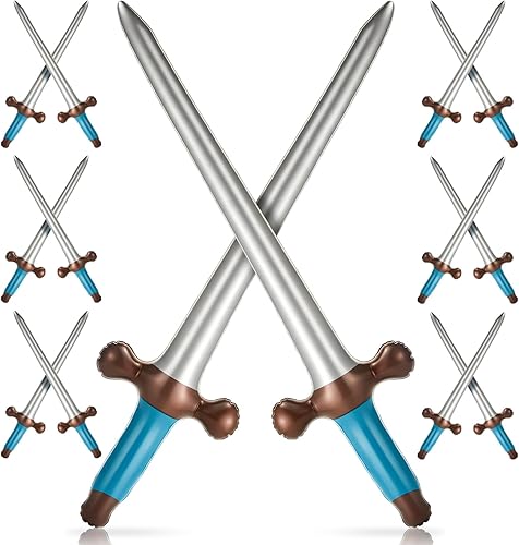 Outus 12 espadas inflables, piratas, espada pirata, recuerdos de fiesta para fiestas temáticas, cumpleaños, fiesta en la piscina, cosplay,