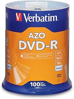 Verbatim VER95102 DVD-R 4.7GB 16X Recordable Disc - 100 Pack Spindle