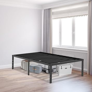 Metal Bed Frame as Sturdy Bed Frame and Modern Metal Bed Including Slatted Frames Practical Underbed Storage Space Easy Assembly and Durable Construction Single Bed 90 x 200 cm