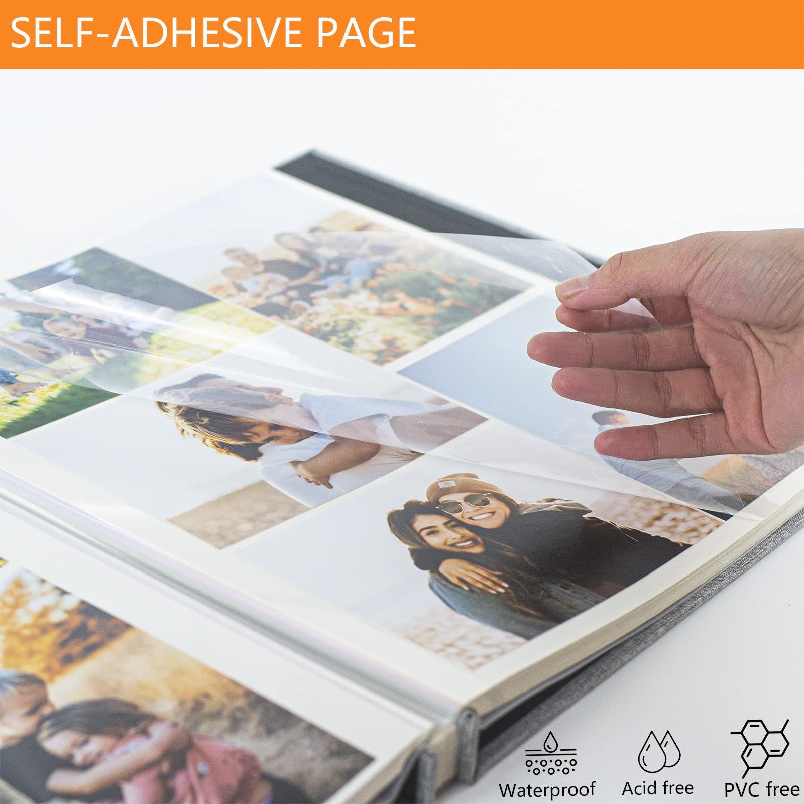 Photo Album Self Adhesive Pages For 4x6 5x7 8x10 Pictures Scrapbook