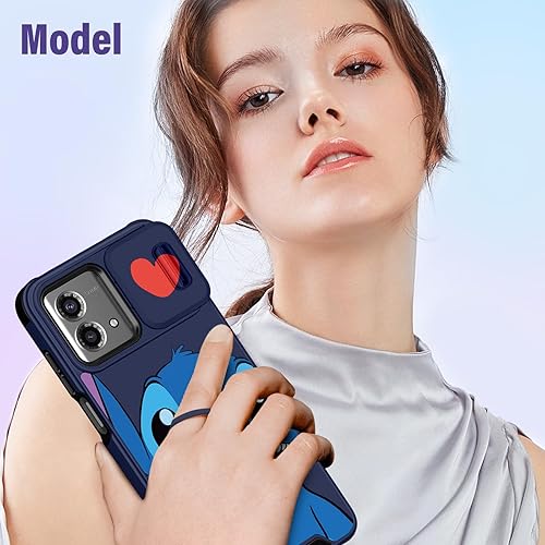 Miniatura 6 de Oqplog Funda para teléfono Motorola Moto G Stylus 5G (2023) con funda para cámara y soporte para anillo, bonita funda de dibujos animados G Stylus