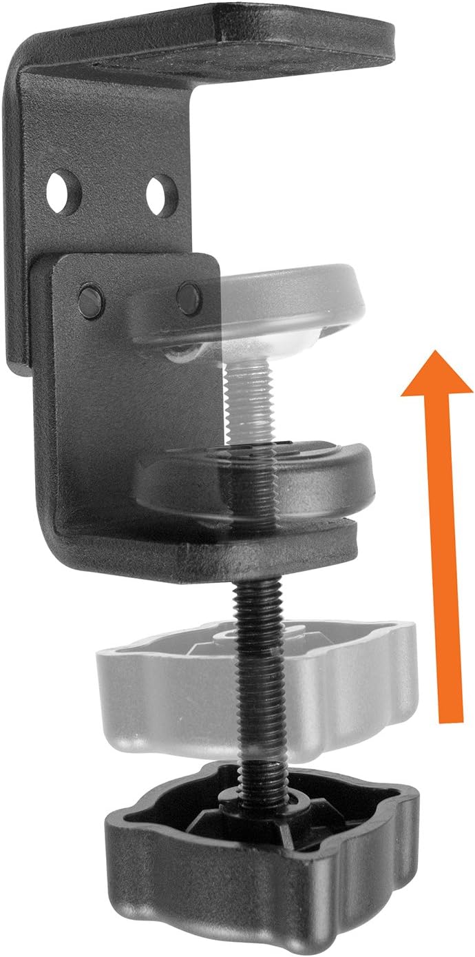 iBOLT TabDock Bizmount Clamp- Heavy Duty Dual-Ball C-Clamp Mount for All 7" - 10" Tablets (iPad, Samsung Galaxy Tab, etc.) for Desks, Tables, Wheelchairs, Carts: Great for Homes, Schools, Offices