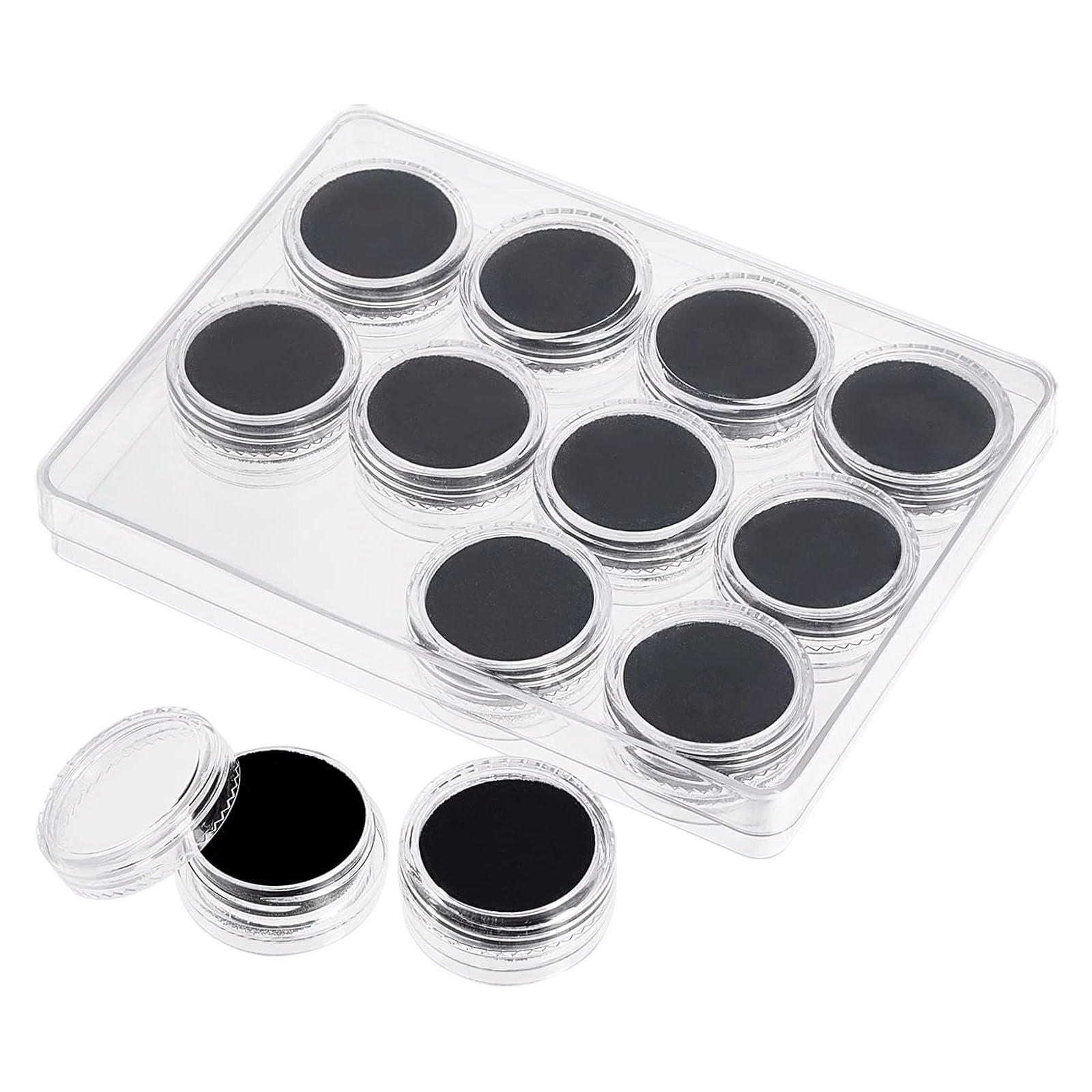LLXYWJ Caja organizadora con Soporte de Piedras Preciosas de Cristal Transparente Forrada de Espuma, Bandeja de joyería con 12 Compartimentos, Bandeja organizadora de joyería para el hogar al por