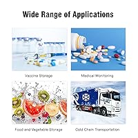 Vista 8 de Freshliance - Registrador de datos de temperatura desechable USB con 30000 puntos, informes PDF CSV automáticos de alta precisión, 7 días de uso