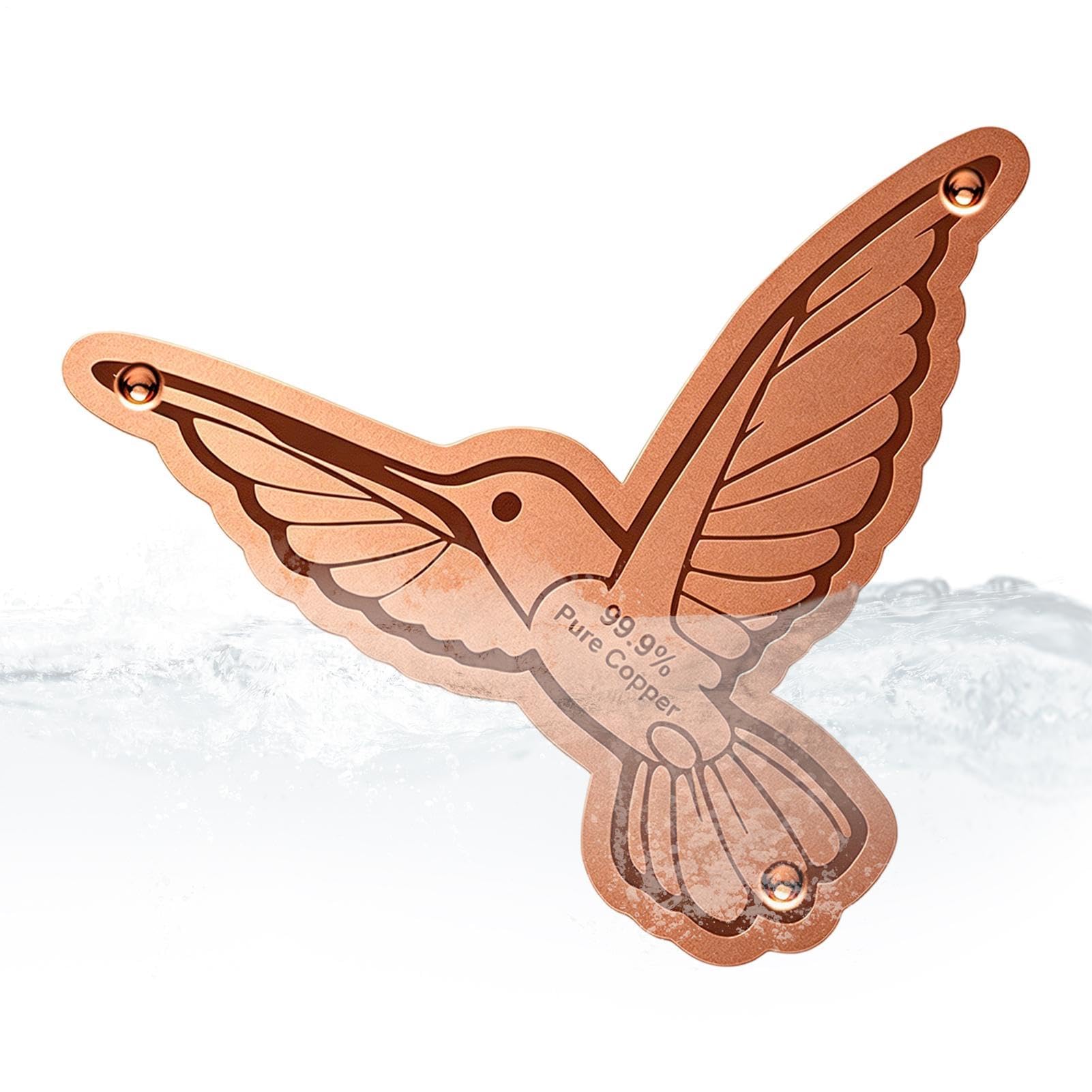 Placa de cobre para baño de aves ideal para terraza y patio