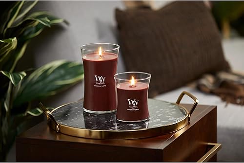 Vista 83 de WoodWick Cinnamon Chai - Vela de reloj de arena mediana, cera de mezcla de soja prémium con mecha de madera Pluswick Innovation