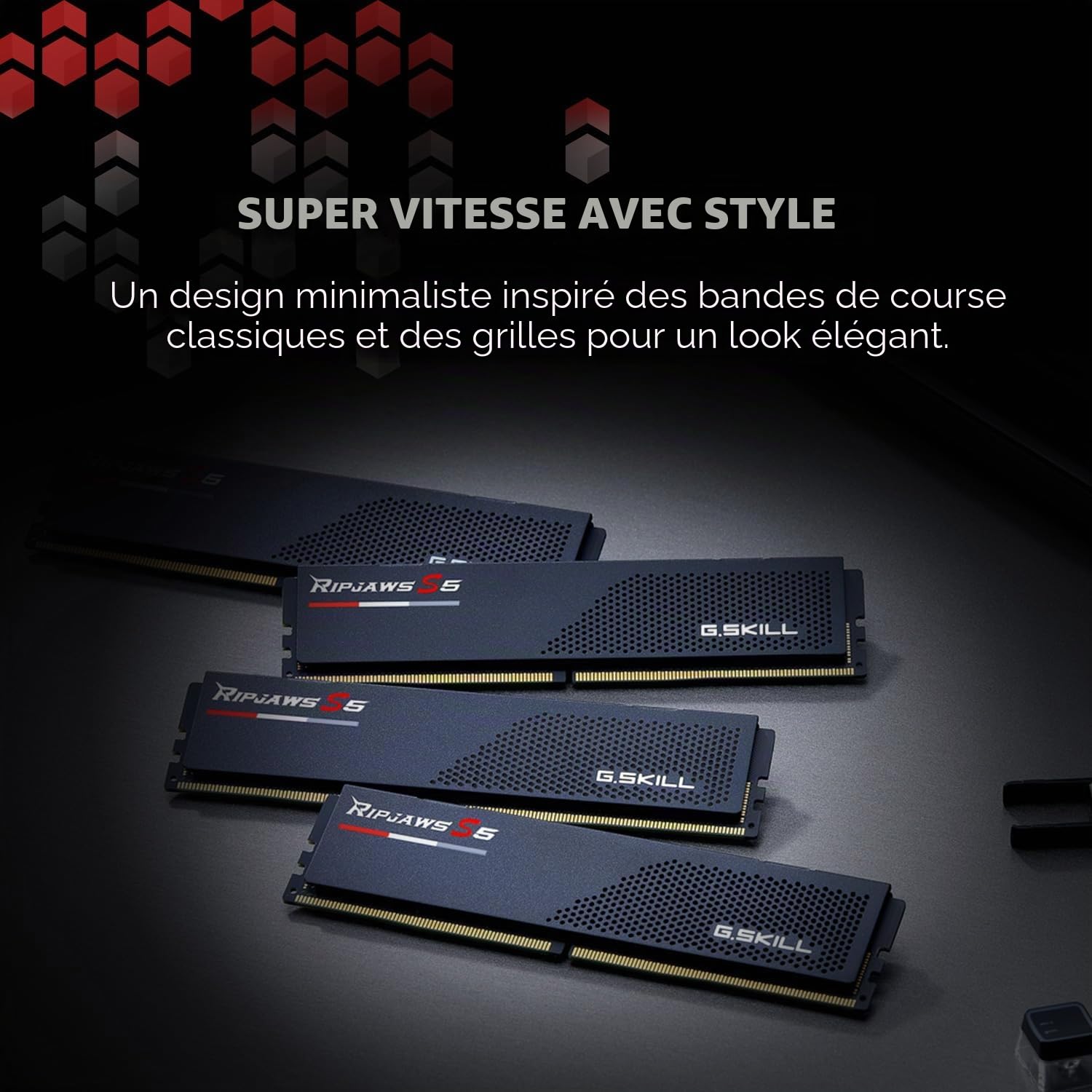 G.skill Ripjaws S5 - Ddr5 - Kit - 32gb: 2 X 16gb - Dimm 288-Pin - 3200 Mhz / Pc5-51200 - Cl32 - NoN-Ecc - Mattschwarz (f5-6400j3239g16gx2-Rs5k)