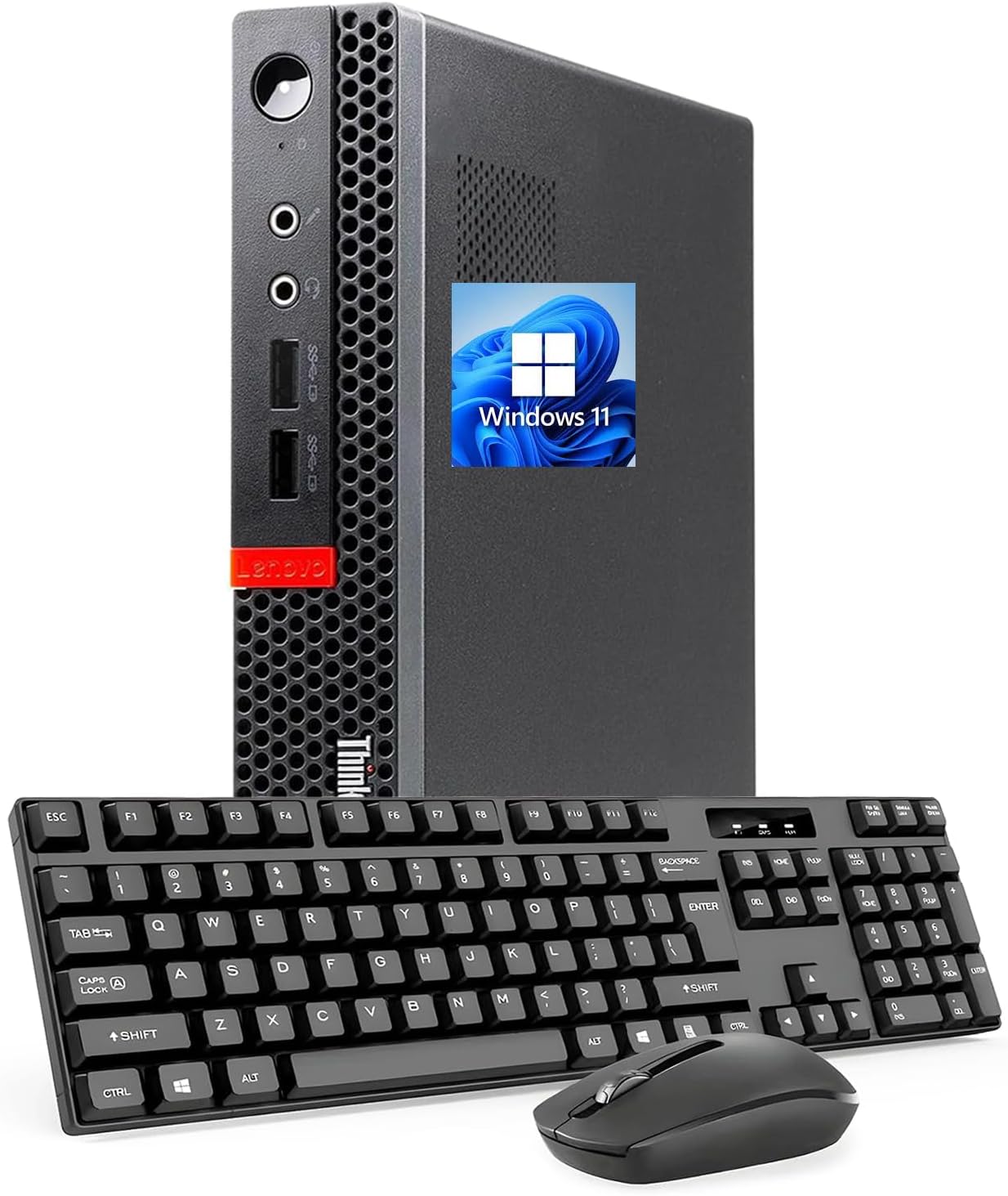 Lenovo ThinkCentre M900 Tiny Desktop mini Computer PC, Intel Core i5-6500T, 16GB RAM, 256 GB SSD, USB 3.0, Keyboard & Mouse, Windows 11 Pro (Renewed)