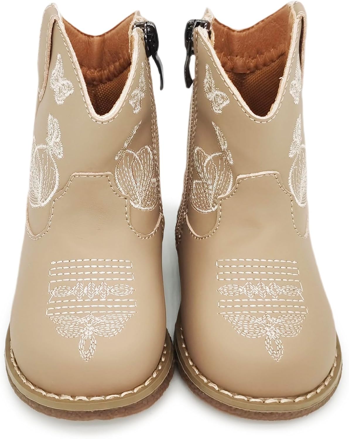 Baby Cowboy Cowgirl Boots Infant Boys Girls Western Booties Round Toe Riding Mid Calf Boots for All Seasons for 6 9 12 15 18 24 Months