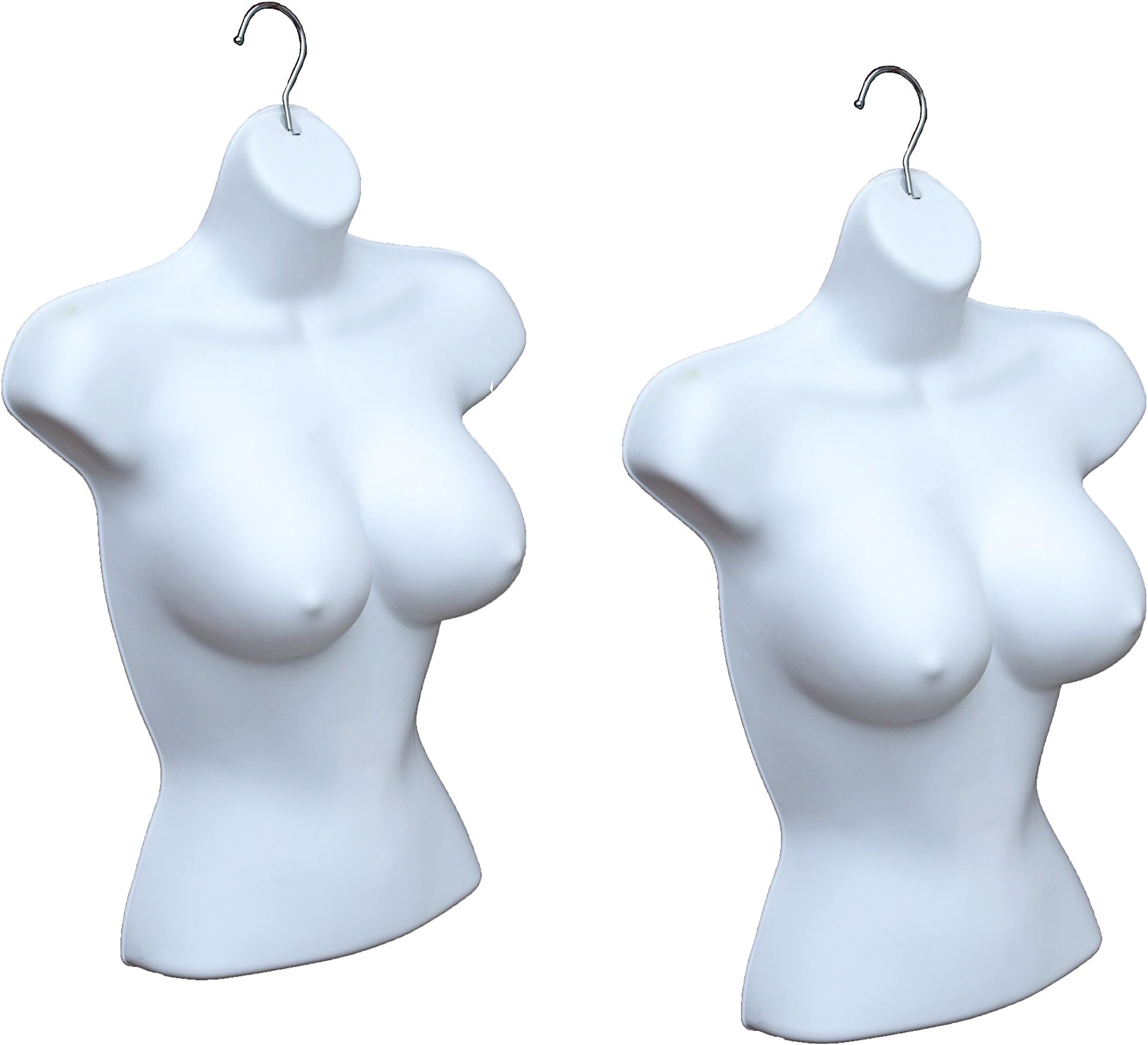 2/Premium Large Bust Hanging Body Form Short Torso Mannequin - set of 2