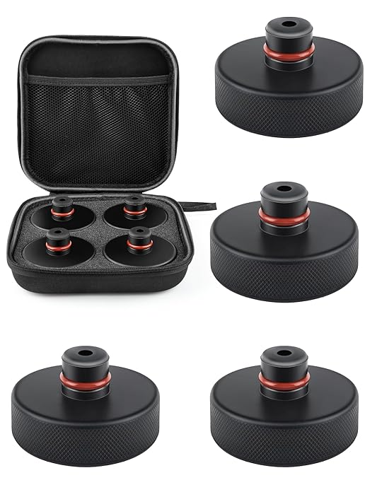 2025 Upgrade Lifting Jack Pad with Storage Box, gliship 4 Pcs Car Floor Jack Pad Adapter, Anti-Slip Design for Tesla Vehicles 2013 to 2025 Jack Stand Accessories for Tesla Model 3/Y/S/X