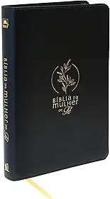 Bíblia da Mulher de Fé, NVI, Couro Soft, Preto