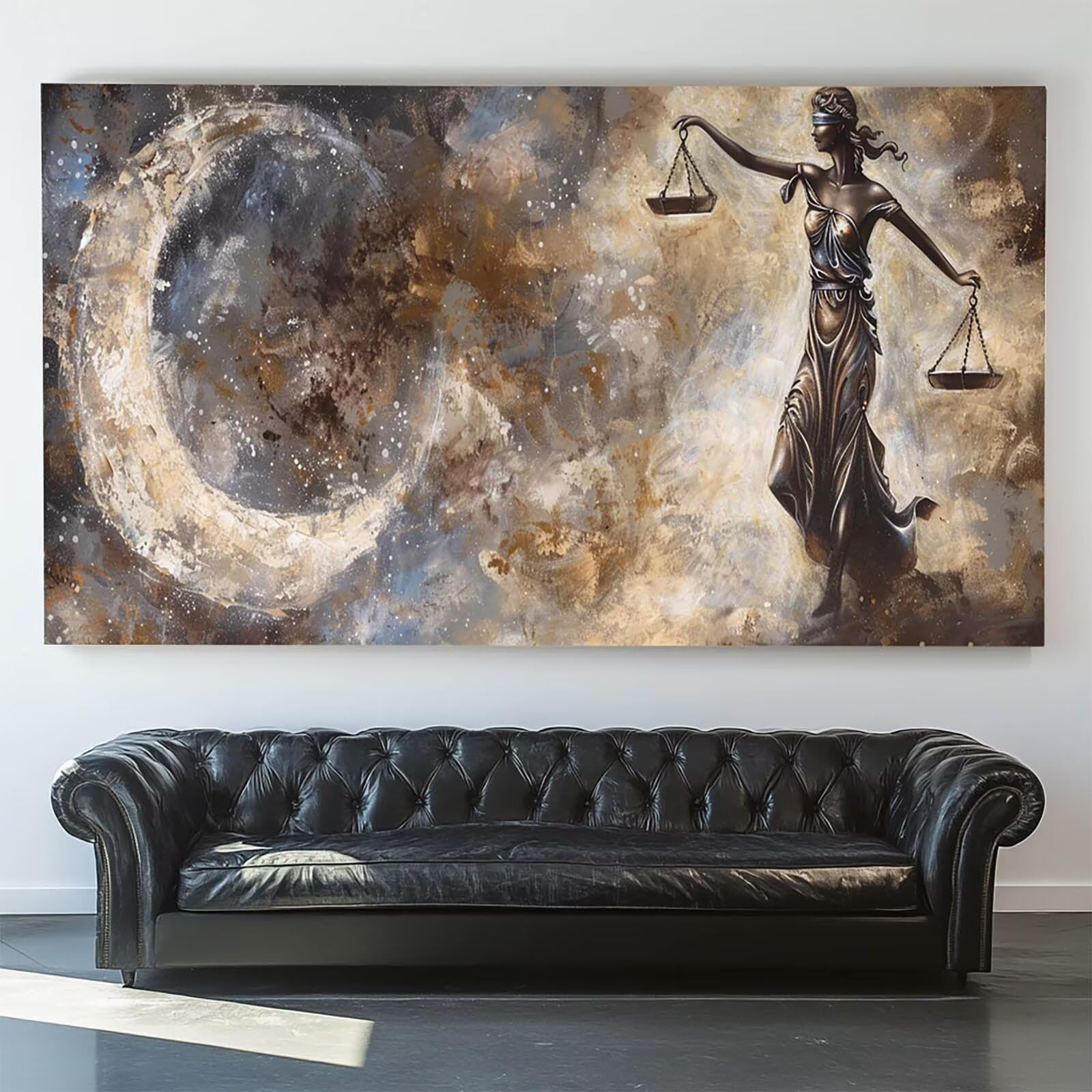 Malen nach Zahlen Erwachsene GöTtin Der Gerechtigkeit Malen nach Zahlen ab 7 jahre Mädchen GöTtin Kreativ set für Erwachsene mit Leinwand Acrylfarben set und Pinsel, Bastelset zum Bemalen 80X160cm 7-T