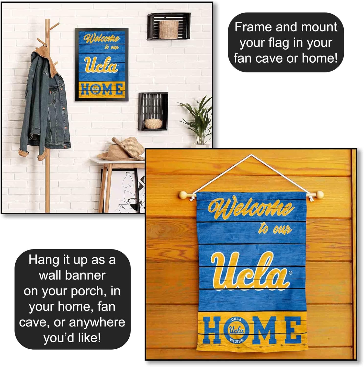 Bruins Welcome To Our Home Double Sided Garden Yard Flag - Image 5
