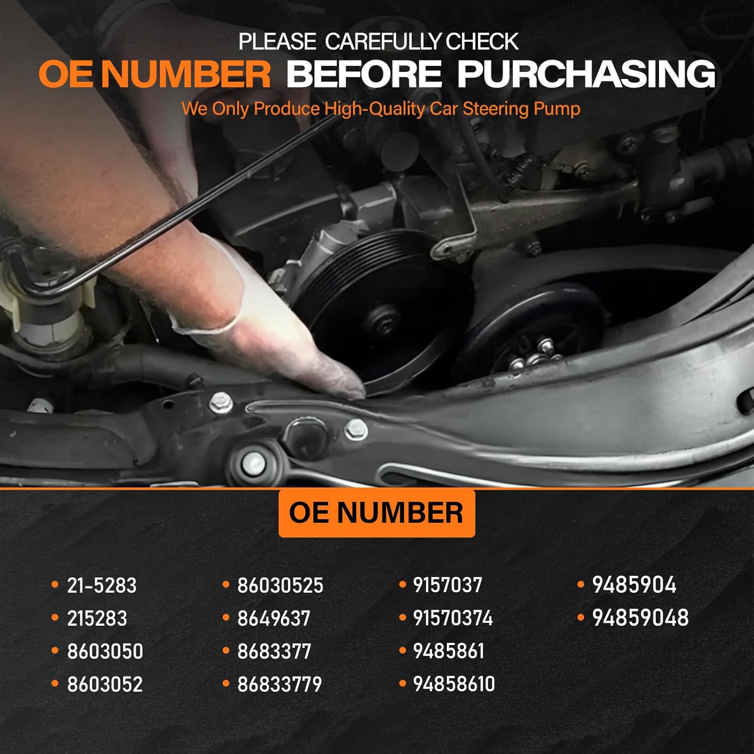 21-5283 Power Steering Pump with Pulley Fits for 2001-2004 S60, 1999-2005 S80, 1999-2004 V70, 2003-2004 XC70 2.3L/2.4L/2.5L Replacement 8603050, 9157037, 9485861