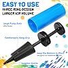 Honoson 16 Pzs 9 Pulgadas Bomba de Mano Portátil para Globos, Inflador de Aire Manual de Doble Acción para Decoración de Fiestas de Cumpleaños, Ejercicio, Pelotas de Yoga, Flotadores de Piscina, Azul 7