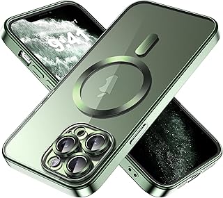 Grabist Case for iPhone 11 Pro Max 6.7-Inch, Camera Lens Full Protection, Compatible with MagSafe Wireless Charging, Shockproof Soft TPU Phone Cover (Green)