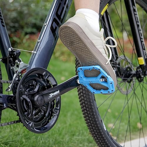 Miniatura 7 de Pedales de bicicleta de montaña - Pedales planos de bicicleta de fibra de nailon de 916 pulgadas - Pedales de plataforma de bicicleta para bicicleta