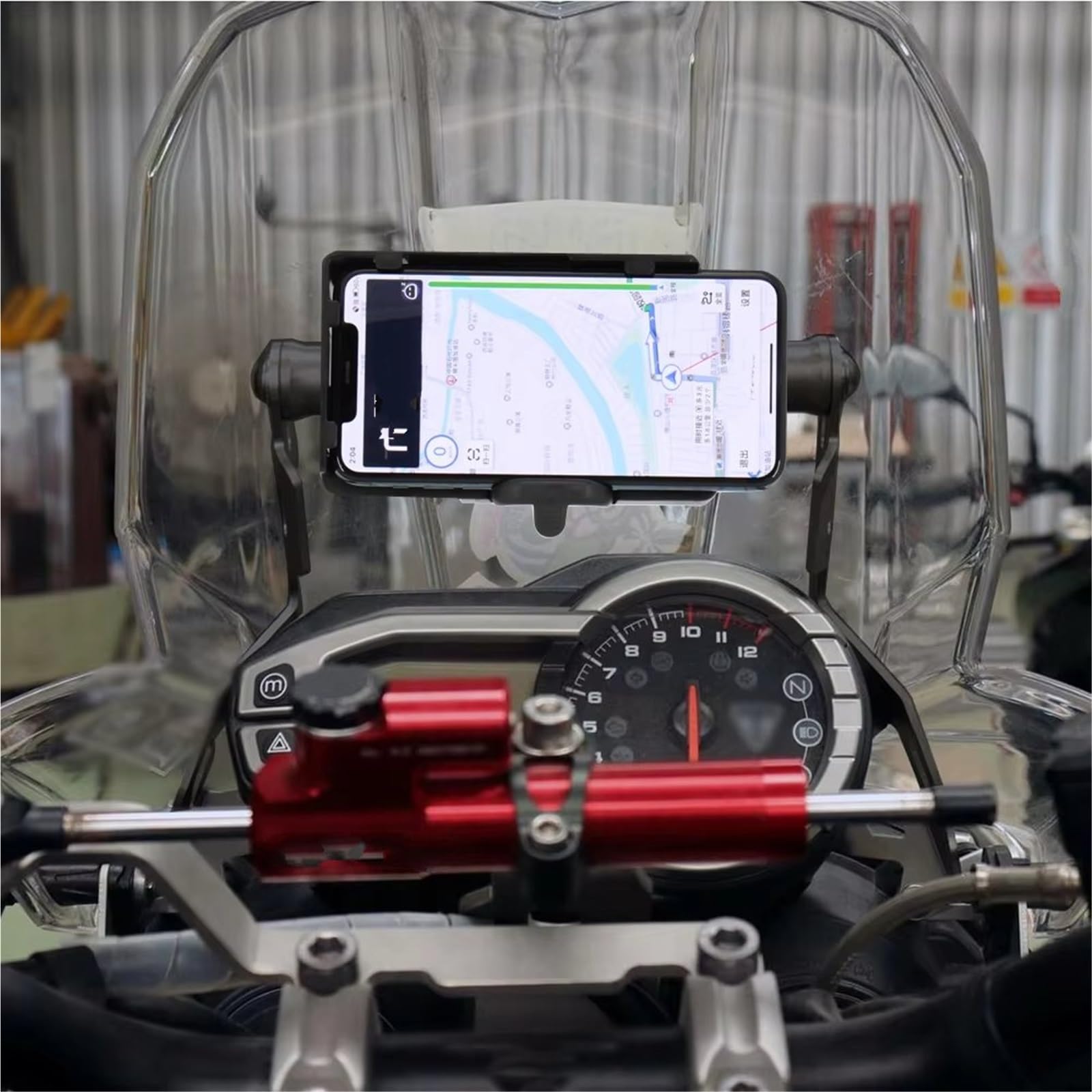 Porta Cellulare Moto Per Tiger 800 Per XCX Per XRX 2015 2016 2017 Moto SMART PHONE Piastra Di Navigazione Staffa Supporto Adattatore Kit Supporto GPS Porta Telefono Bici(Bracket 12mm)