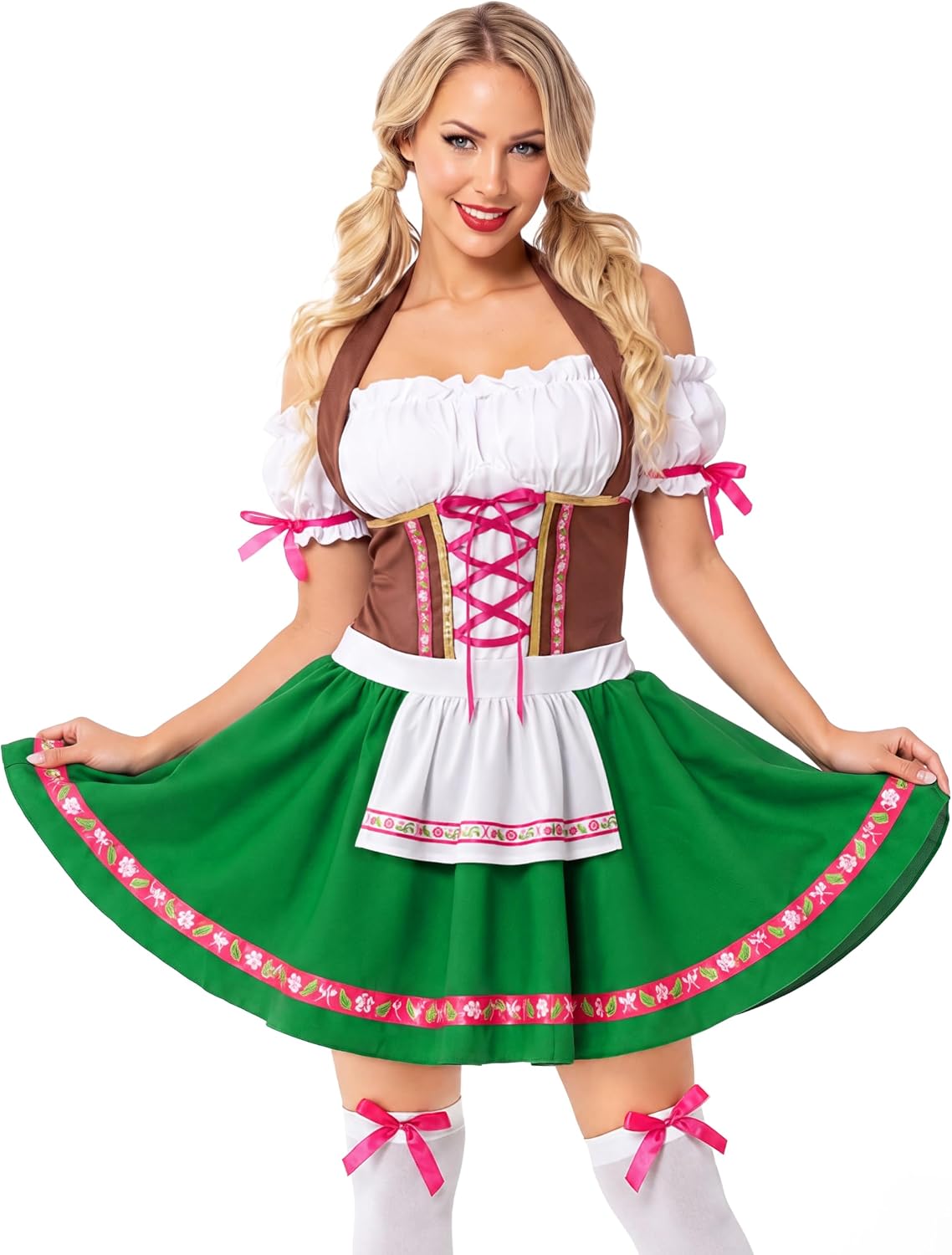 Spooktacular Creations Oktoberfest Outfits Women Costume, German Bavarian Dirndl Dress for Halloween Cosplay Beer Carnival