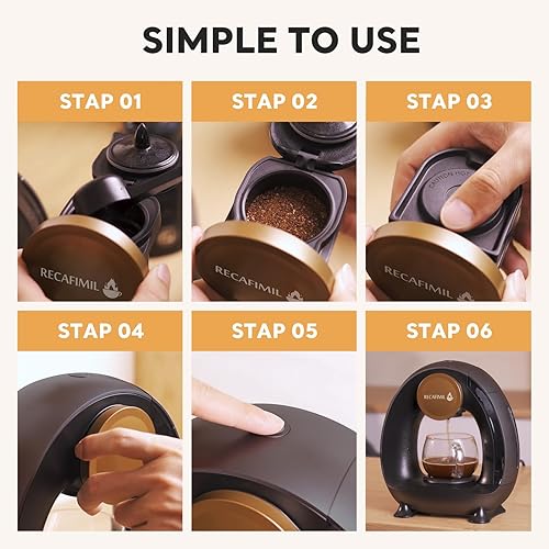 Miniatura 6 de Cafetera de una sola porción para cápsulas K Cup y café molidoté, preparación rápida en 2 minutos, cafetera 2 en 1 con un botón, tamaños de