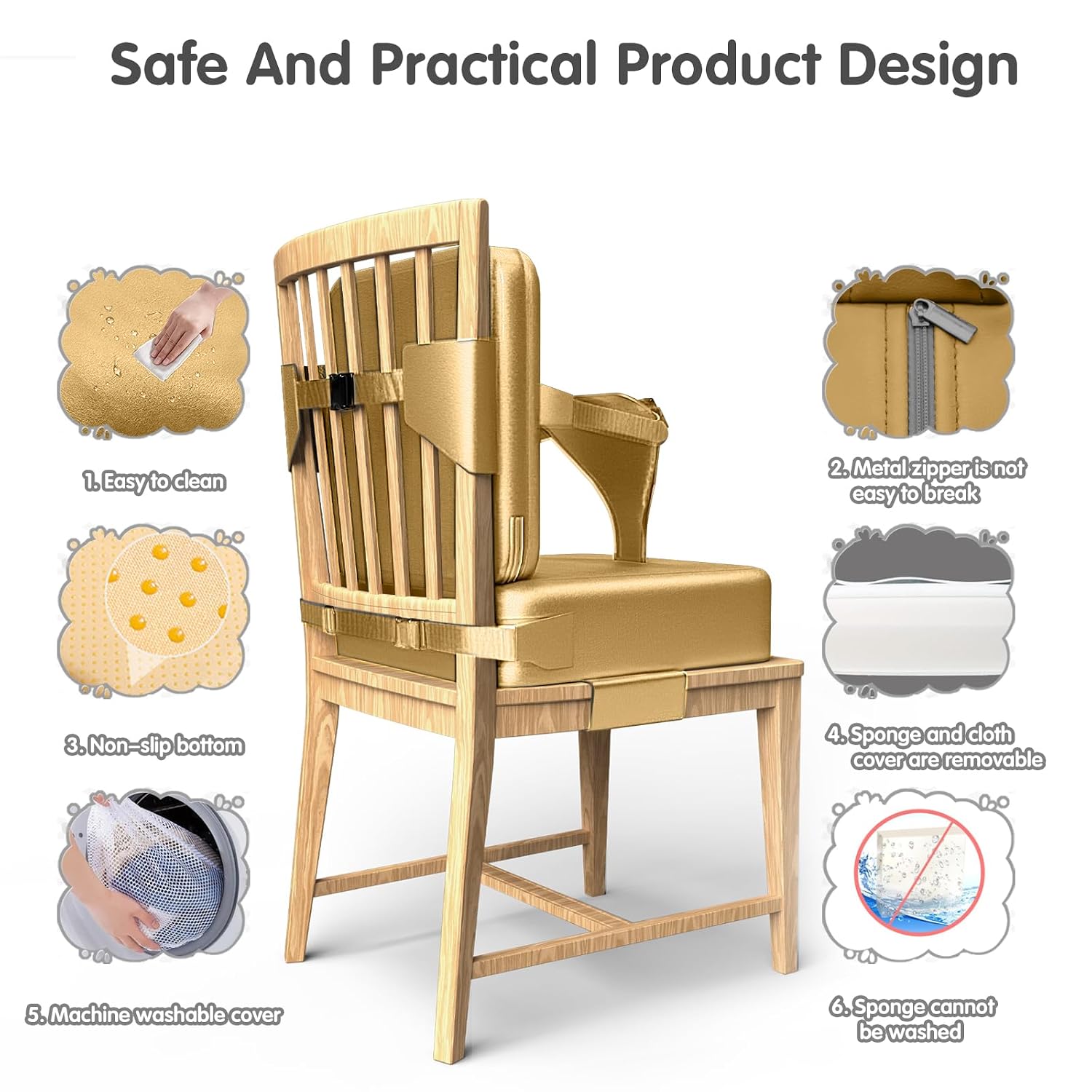 Children's Booster Cushion (Gold) - 3