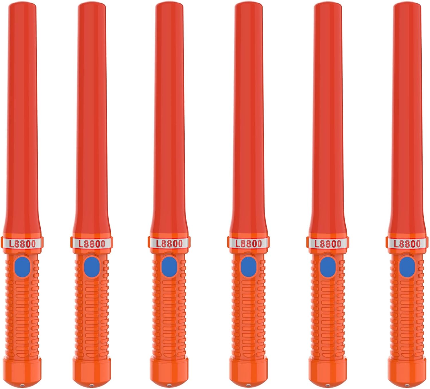 16 inch LED traffic control baton, orange (6pcs)