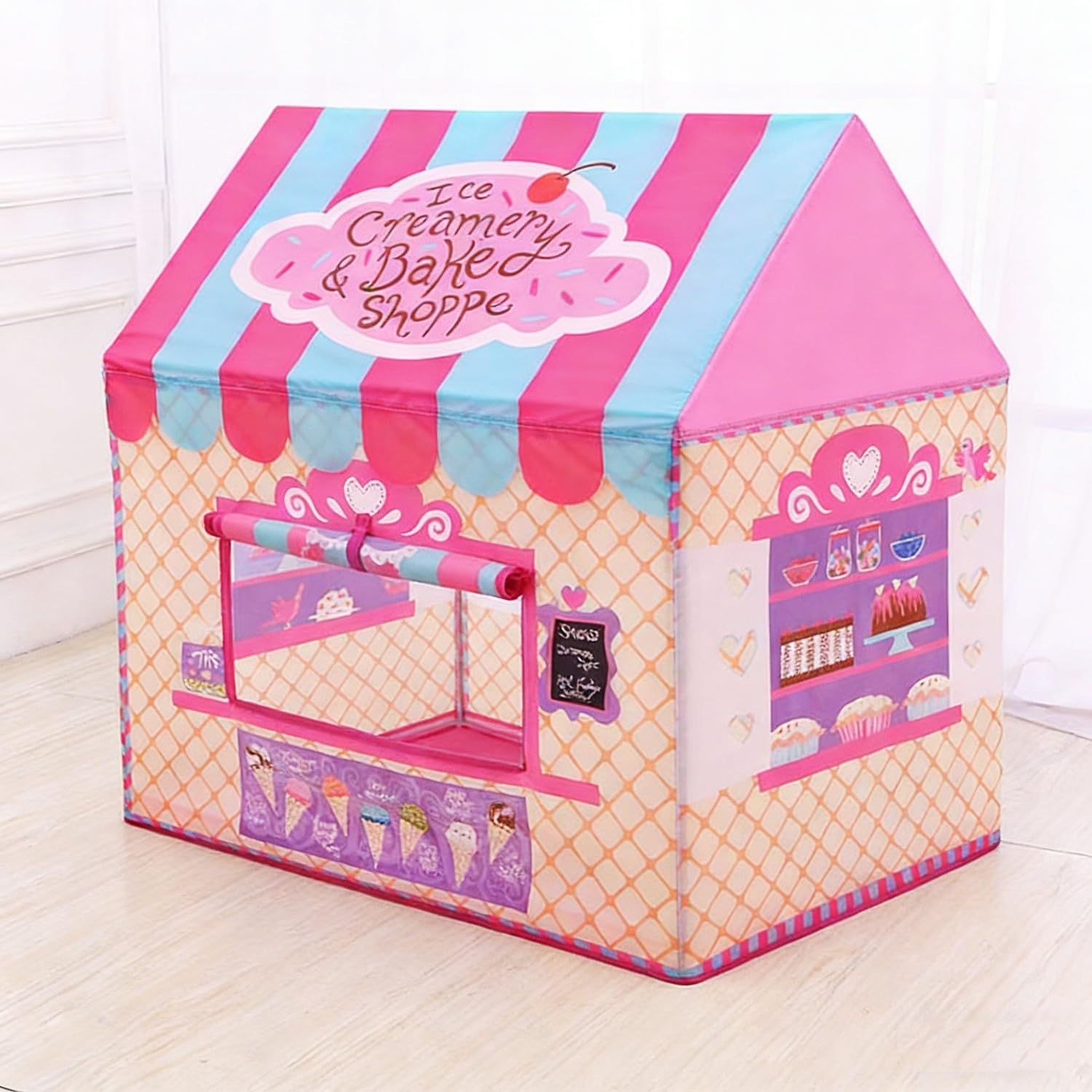 Niñas Playas de Interior al Aire Libre Helados de niños y panadería Comprar Playhouse Palace Tiendas (Rosa)