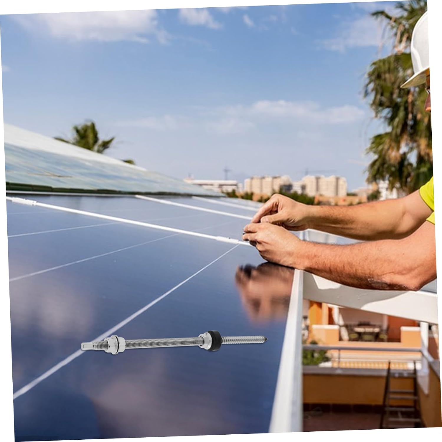 Solar Panel Stainless Steel Hanger Bolts for Roof Mounting Adjustable